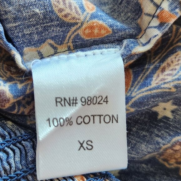 House of Harlow cinched waist/corset fitted floral/butterfly blouse XS - Picture 13 of 13